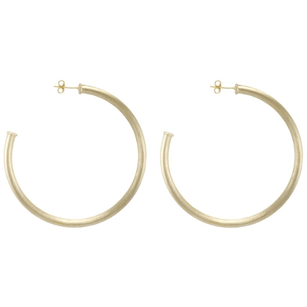 Sheila Fajl brushed gold hoops